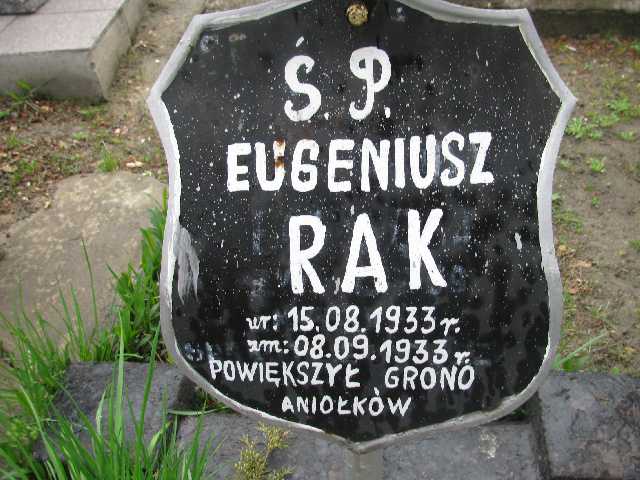 Eugeniusz Rak 1933 Sosnowiec św. Barbary - Grobonet - Wyszukiwarka osób pochowanych