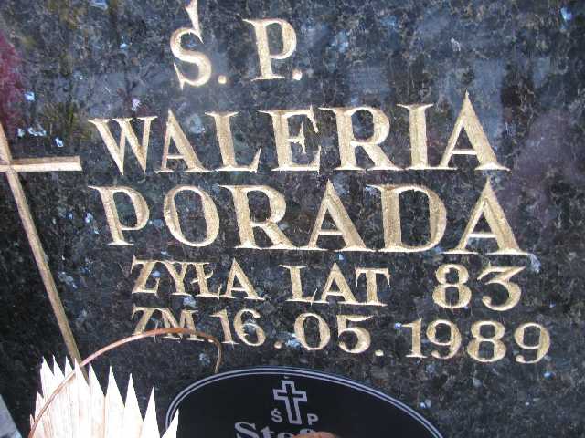 Waleria Porada Sosnowiec św. Barbary - Grobonet - Wyszukiwarka osób pochowanych