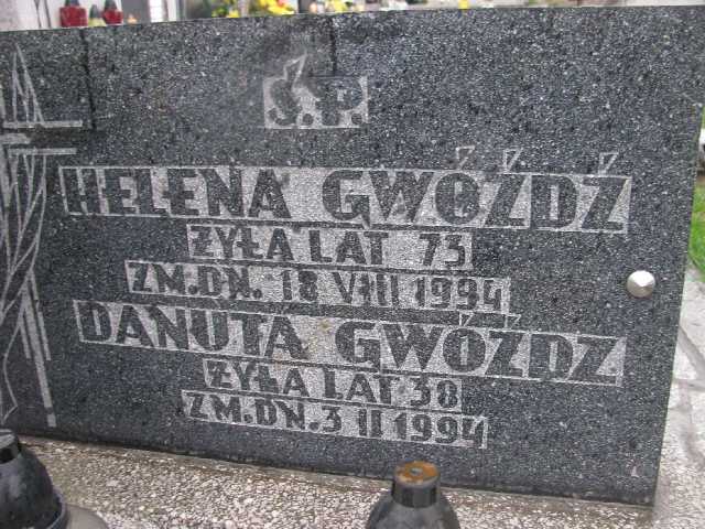 Helena Gwóźdź Sosnowiec św. Barbary - Grobonet - Wyszukiwarka osób pochowanych