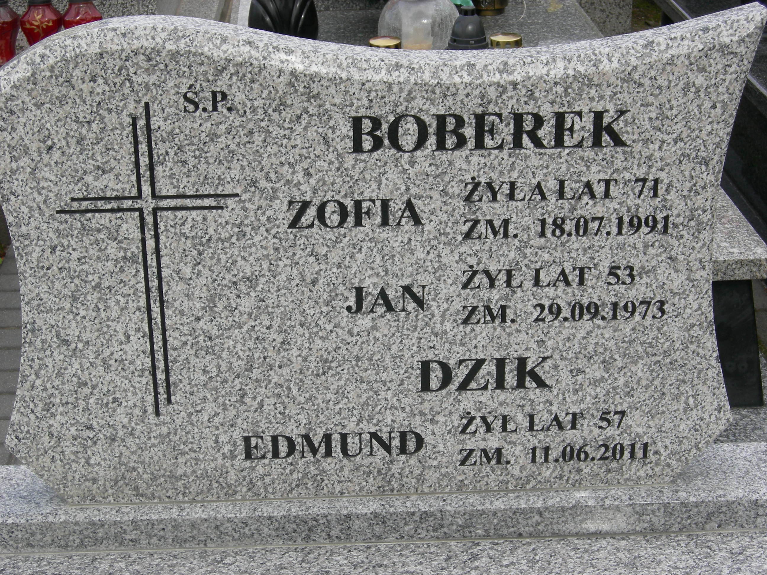 Jan Boberek Sosnowiec św. Barbary - Grobonet - Wyszukiwarka osób pochowanych