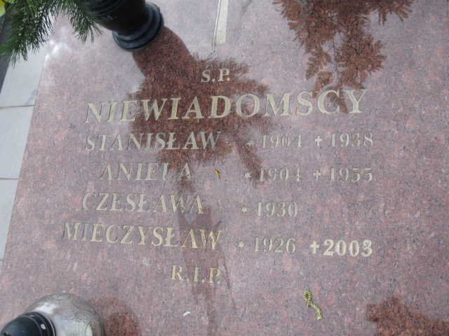 Aniela Niewiadomska 1904 Sosnowiec św. Barbary - Grobonet - Wyszukiwarka osób pochowanych