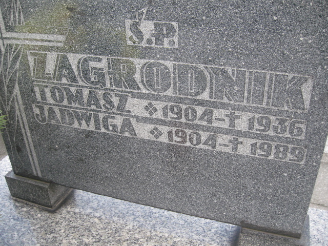 Tomasz Zagrodnik 1904 Sosnowiec św. Barbary - Grobonet - Wyszukiwarka osób pochowanych