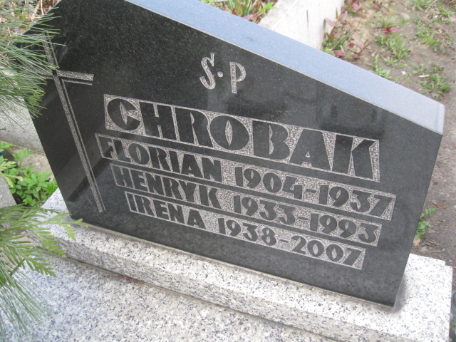 Florian Chrobak 1904 Sosnowiec św. Barbary - Grobonet - Wyszukiwarka osób pochowanych
