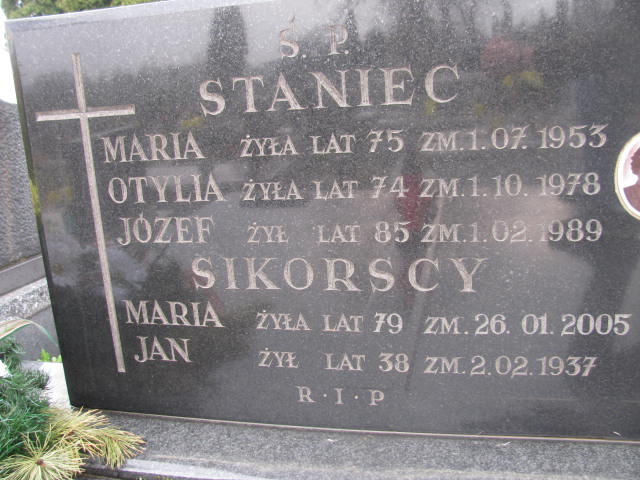Otylia Staniec Sosnowiec św. Barbary - Grobonet - Wyszukiwarka osób pochowanych