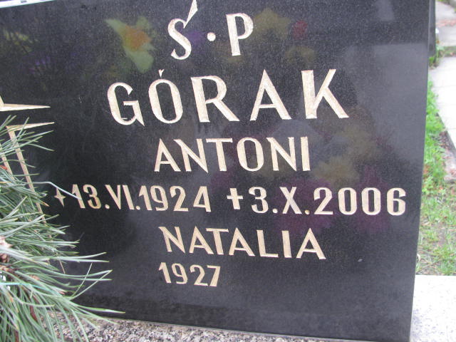 Antoni Górak 1924 Sosnowiec św. Barbary - Grobonet - Wyszukiwarka osób pochowanych