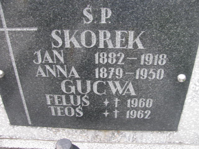 Felus Gucwa 1960 Sosnowiec św. Barbary - Grobonet - Wyszukiwarka osób pochowanych