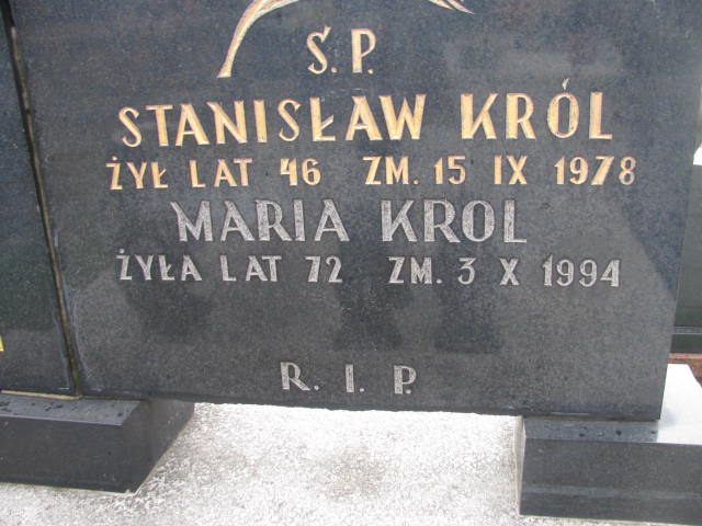 Maria Król Sosnowiec św. Barbary - Grobonet - Wyszukiwarka osób pochowanych