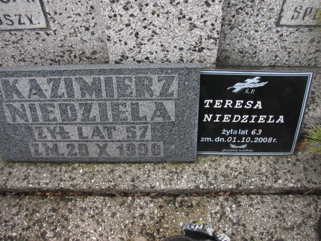 Teresa Niedziela Sosnowiec św. Barbary - Grobonet - Wyszukiwarka osób pochowanych