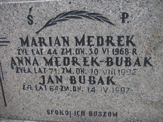 Marian Mędrek Sosnowiec św. Barbary - Grobonet - Wyszukiwarka osób pochowanych
