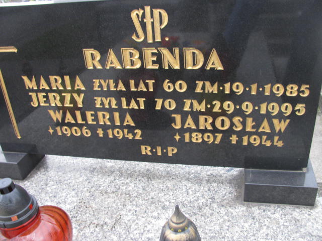 Maria Rabenda Sosnowiec św. Barbary - Grobonet - Wyszukiwarka osób pochowanych