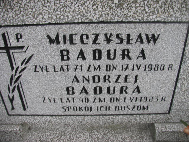Andrzej Badura Sosnowiec św. Barbary - Grobonet - Wyszukiwarka osób pochowanych