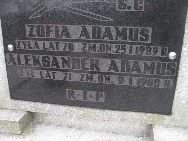 Aleksander Adamus Sosnowiec św. Barbary - Grobonet - Wyszukiwarka osób pochowanych