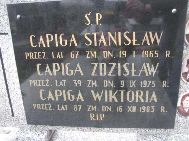 Stanisław Capiga Sosnowiec św. Barbary - Grobonet - Wyszukiwarka osób pochowanych