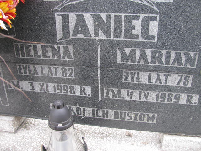 Marian Janiec Sosnowiec św. Barbary - Grobonet - Wyszukiwarka osób pochowanych