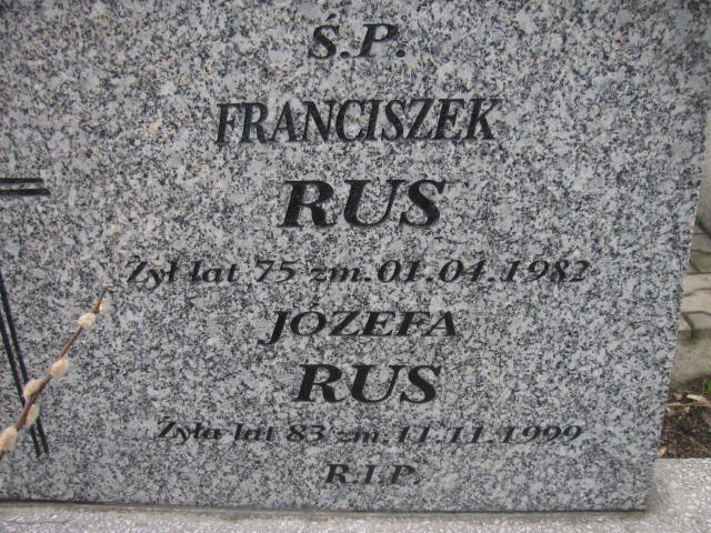 Franciszek Rus Sosnowiec św. Barbary - Grobonet - Wyszukiwarka osób pochowanych