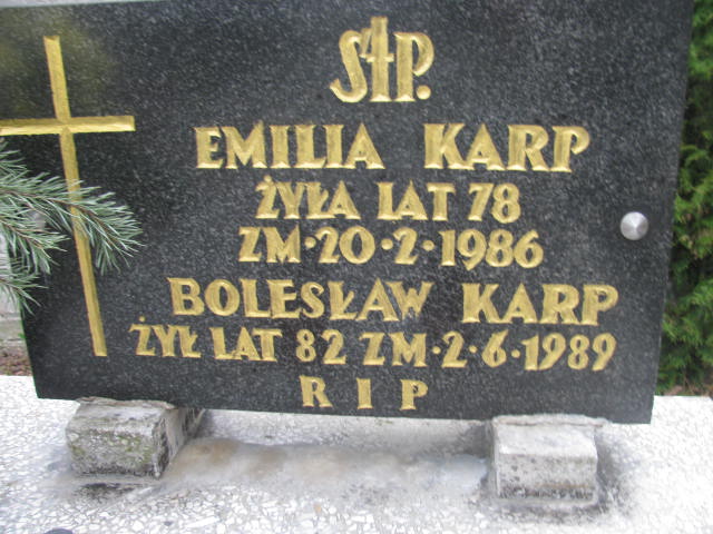 Emilia Karp Sosnowiec św. Barbary - Grobonet - Wyszukiwarka osób pochowanych