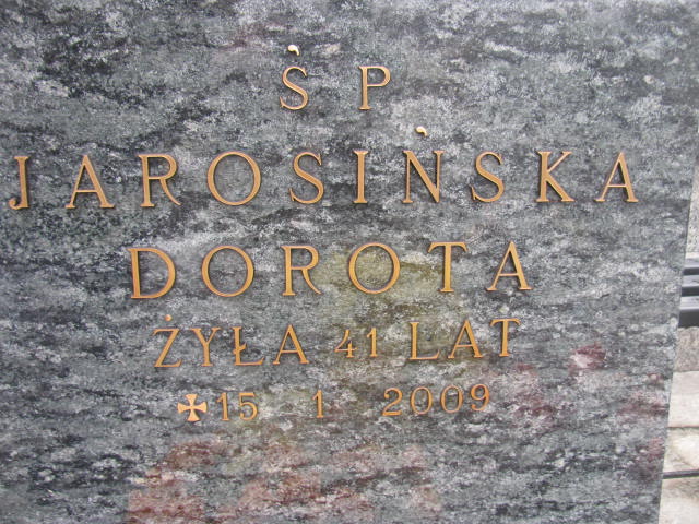 Dorota Jarosińska Sosnowiec św. Barbary - Grobonet - Wyszukiwarka osób pochowanych