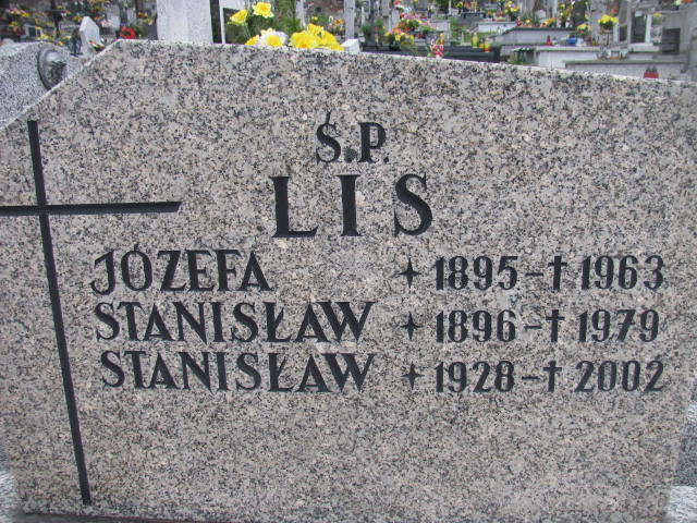 Józefa Lis 1895 Sosnowiec św. Barbary - Grobonet - Wyszukiwarka osób pochowanych