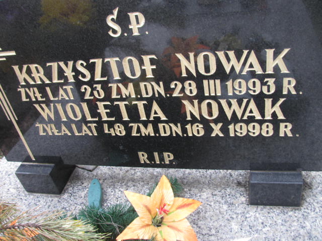 Wioletta Nowak Sosnowiec św. Barbary - Grobonet - Wyszukiwarka osób pochowanych