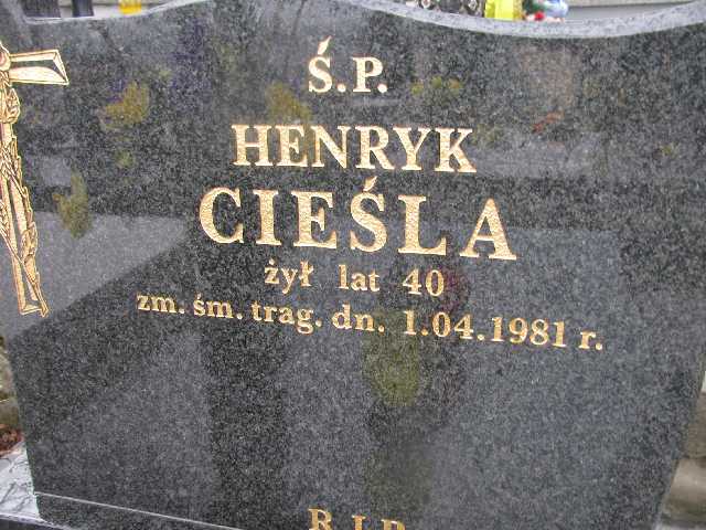 Henryk Cieśla Sosnowiec św. Barbary - Grobonet - Wyszukiwarka osób pochowanych