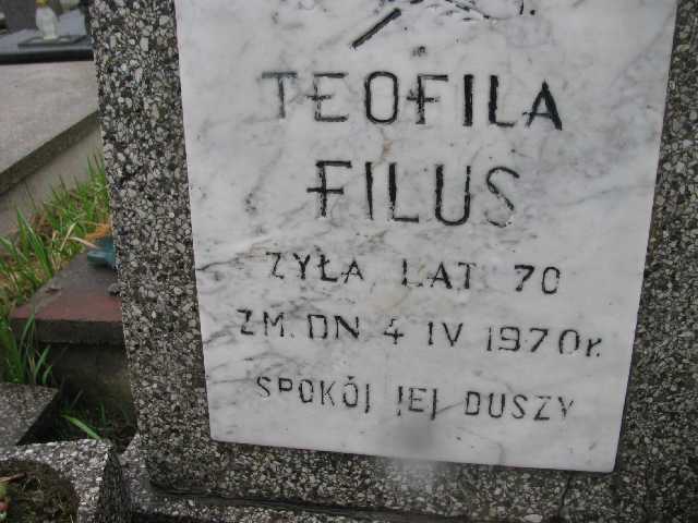 Teofila Filus Sosnowiec św. Barbary - Grobonet - Wyszukiwarka osób pochowanych