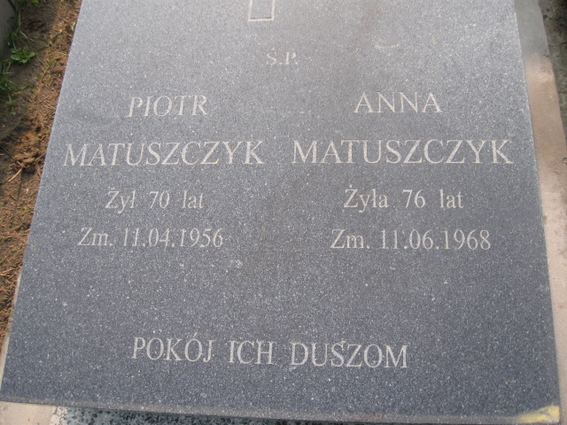 Piotr Matuszczyk Sosnowiec św. Barbary - Grobonet - Wyszukiwarka osób pochowanych