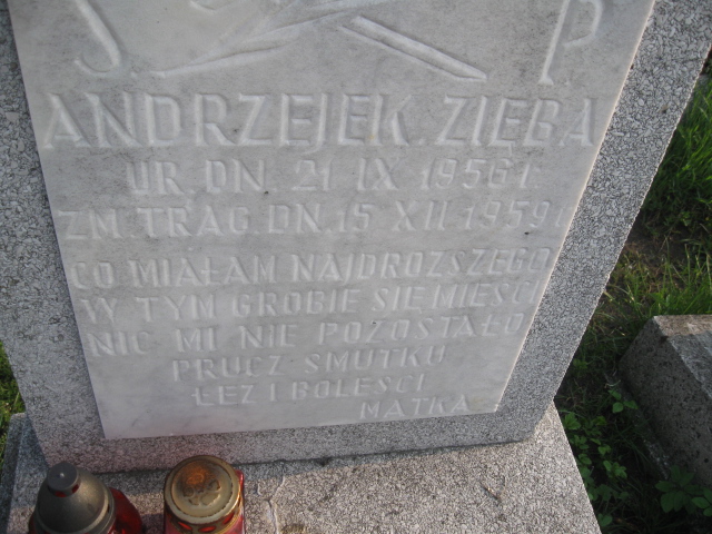 Andrzej Zięba 1956 Sosnowiec św. Barbary - Grobonet - Wyszukiwarka osób pochowanych