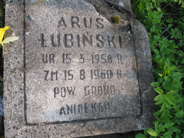 Arek Łubiński 1958 Sosnowiec św. Barbary - Grobonet - Wyszukiwarka osób pochowanych