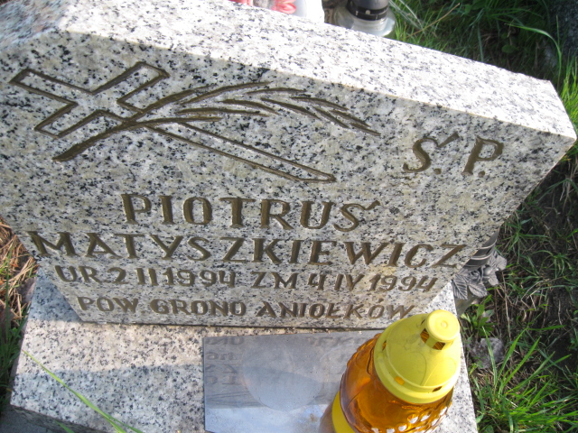 Piotr Matyszkiewicz 1994 Sosnowiec św. Barbary - Grobonet - Wyszukiwarka osób pochowanych
