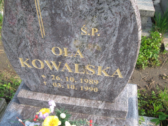 Aleksandra Kowalska 1989 Sosnowiec św. Barbary - Grobonet - Wyszukiwarka osób pochowanych