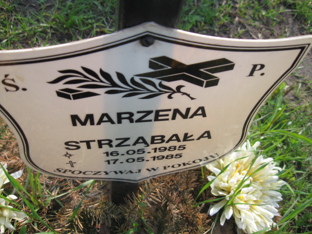 Marzena Strząbała 1985 Sosnowiec św. Barbary - Grobonet - Wyszukiwarka osób pochowanych