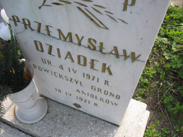 Przemysław Dziadek 1971 Sosnowiec św. Barbary - Grobonet - Wyszukiwarka osób pochowanych
