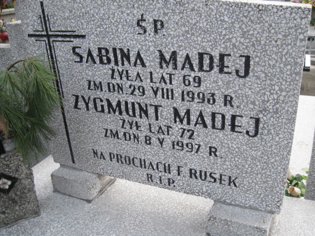 Zygmunt Madej Sosnowiec św. Barbary - Grobonet - Wyszukiwarka osób pochowanych