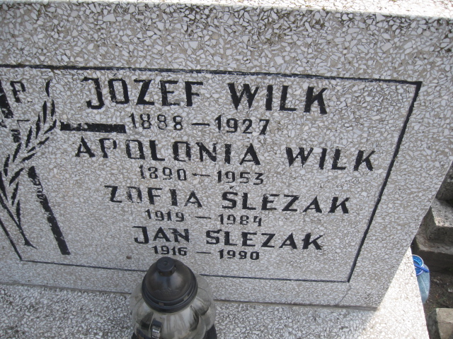 Józef Wilk 1888 Sosnowiec św. Barbary - Grobonet - Wyszukiwarka osób pochowanych