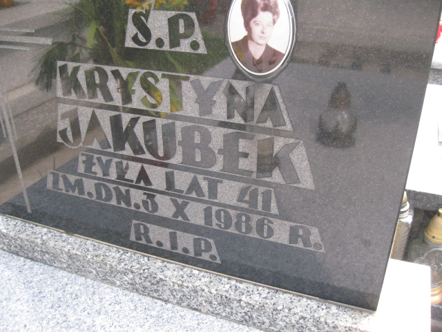 Krystyna Jakubek Sosnowiec św. Barbary - Grobonet - Wyszukiwarka osób pochowanych