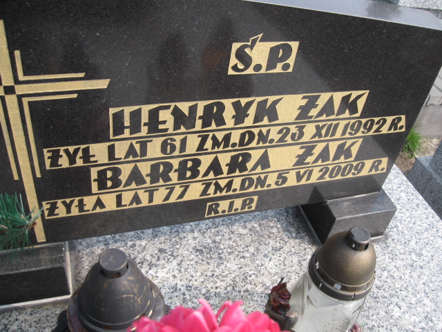 Henryk Żak Sosnowiec św. Barbary - Grobonet - Wyszukiwarka osób pochowanych