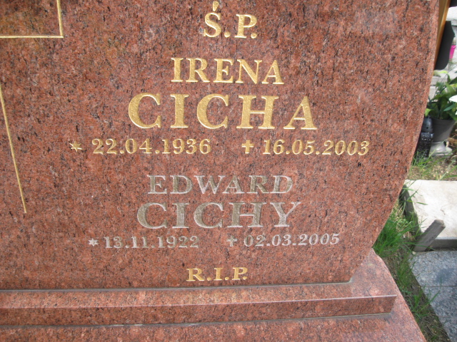 Irena Cicha 1936 Sosnowiec św. Barbary - Grobonet - Wyszukiwarka osób pochowanych