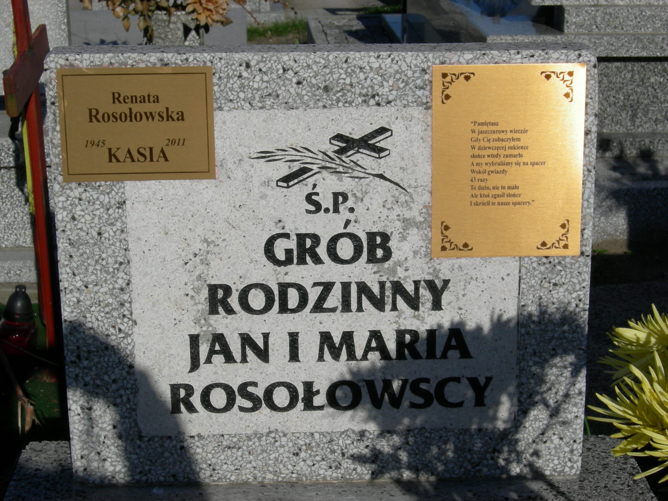 Renata Rosołowska 1945 Sosnowiec św. Barbary - Grobonet - Wyszukiwarka osób pochowanych