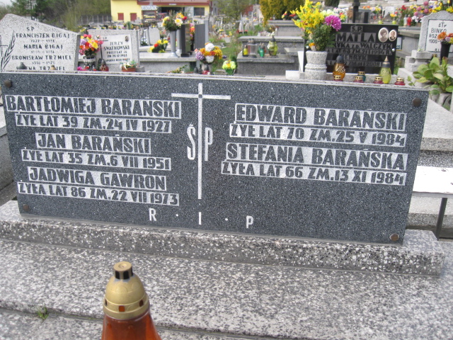 Edward Barański Sosnowiec św. Barbary - Grobonet - Wyszukiwarka osób pochowanych