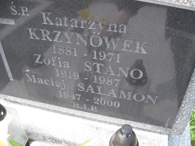 Katarzyna Krzynówek Sosnowiec św. Barbary - Grobonet - Wyszukiwarka osób pochowanych