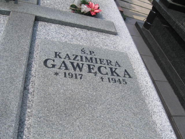 Kazimiera Gawęcka 1917 Sosnowiec św. Barbary - Grobonet - Wyszukiwarka osób pochowanych