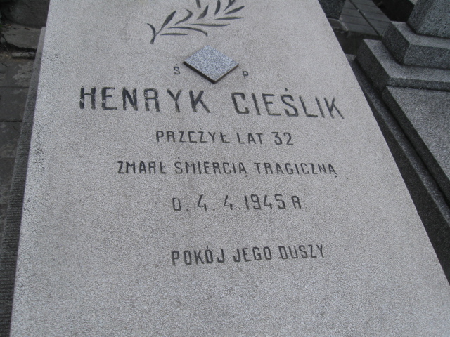 Henryk Cieślik Sosnowiec św. Barbary - Grobonet - Wyszukiwarka osób pochowanych