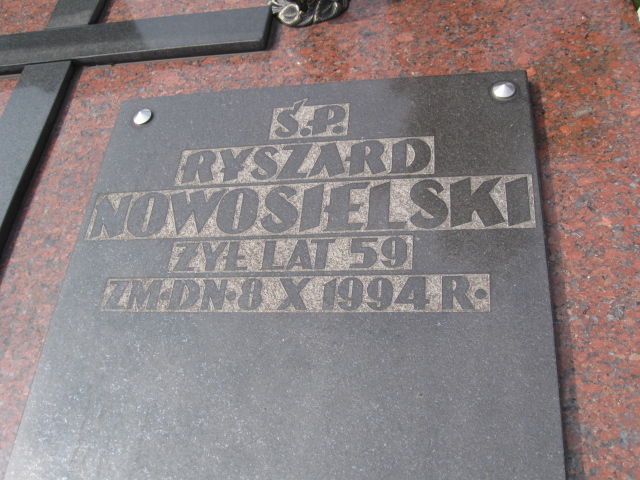 Ryszard Nowosielski Sosnowiec św. Barbary - Grobonet - Wyszukiwarka osób pochowanych