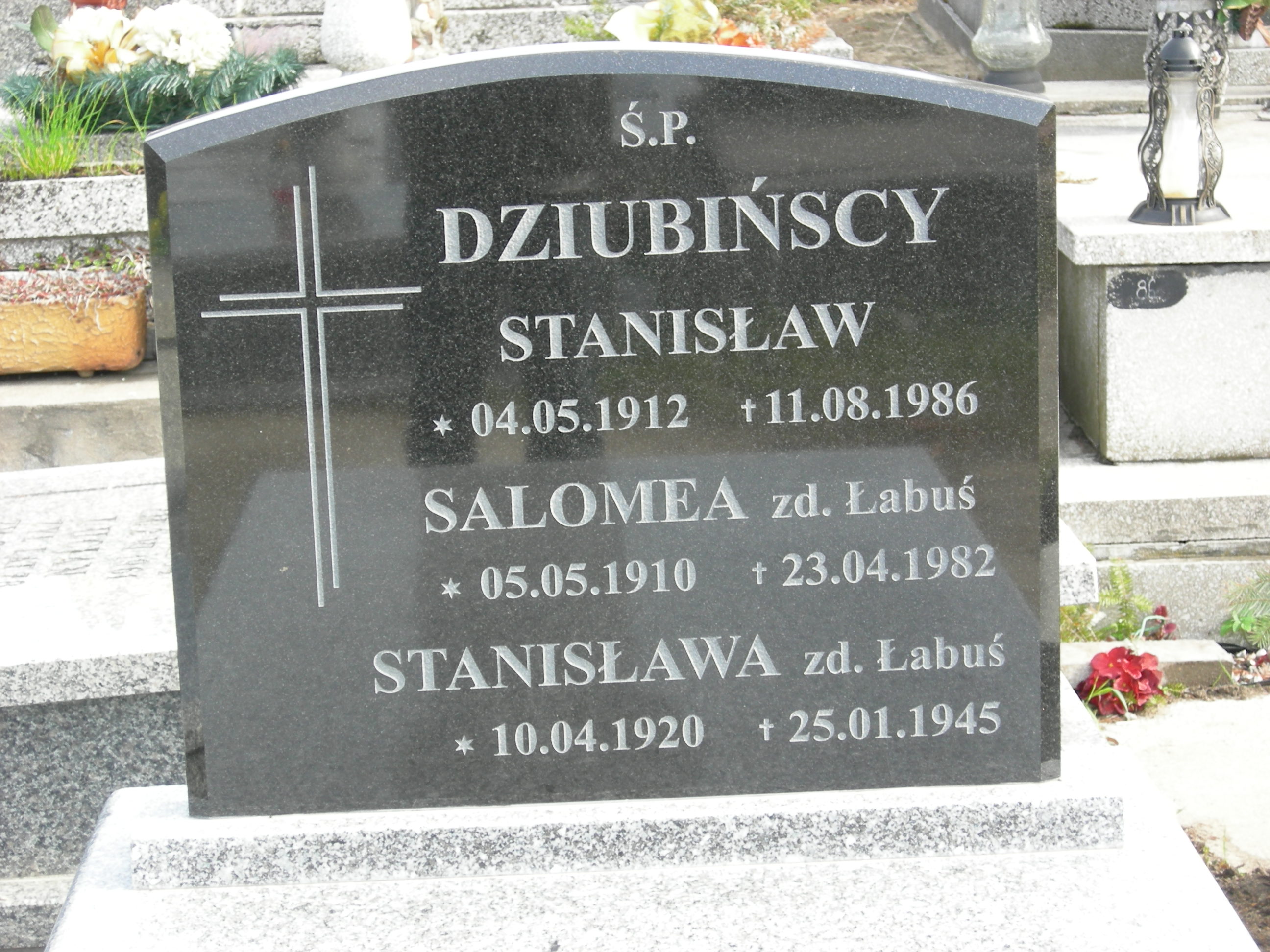 Stanisława Dziubińska 1920 Sosnowiec św. Barbary - Grobonet - Wyszukiwarka osób pochowanych